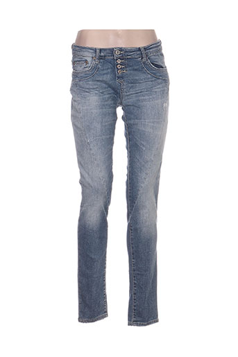 please jeans femme de couleur bleu