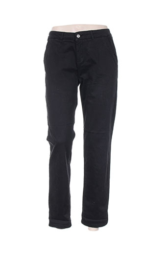 reiko pantalons femme de couleur noir
