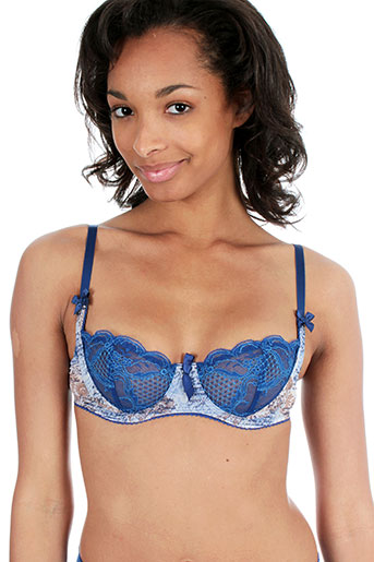 aubade lingerie femme de couleur bleu