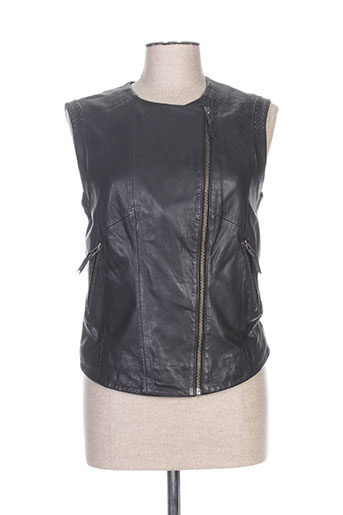 ikks gilets femme de couleur noir