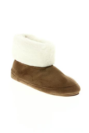 isotoner chaussures femme de couleur marron