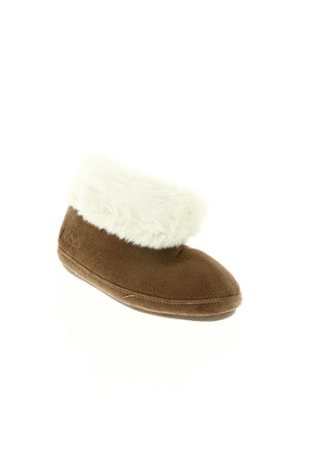 isotoner chaussures fille de couleur marron