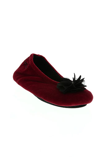 isotoner chaussures femme de couleur rouge