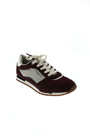 pepe jeans chaussures femme de couleur rouge