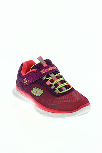 skechers chaussures fille de couleur rose