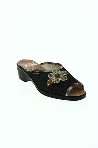 la vague chaussures femme de couleur noir