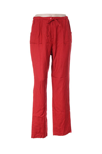 jean delfin pantalons femme de couleur rouge