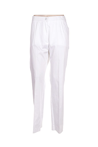 jean gabriel pantalons femme de couleur blanc