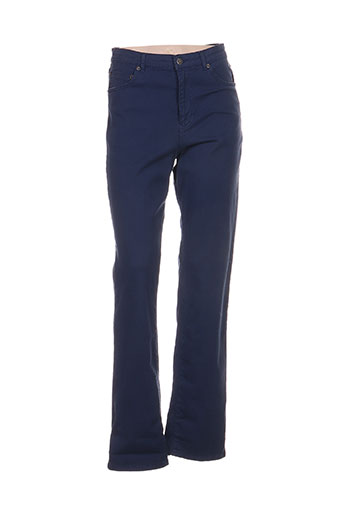jean gabriel pantalons femme de couleur bleu