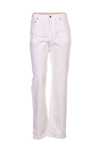 jean gabriel pantalons femme de couleur blanc