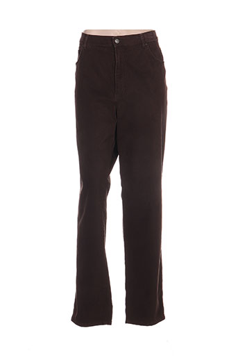 jean gabriel pantalons femme de couleur marron