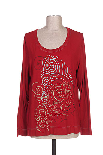 jean gabriel t-shirts femme de couleur rouge