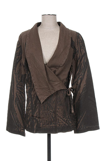 isabel de pedro gilets femme de couleur marron