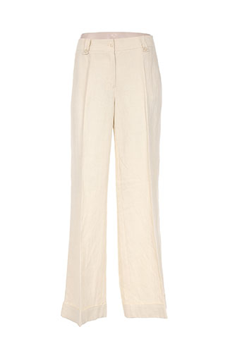 luisa cerano pantalons femme de couleur beige