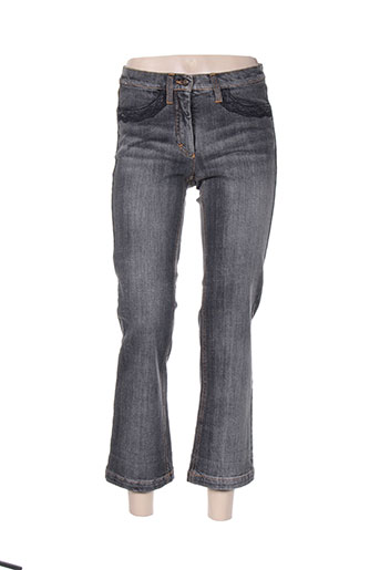 luisa cerano jeans femme de couleur noir