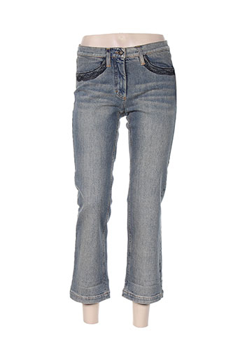 luisa cerano jeans femme de couleur bleu
