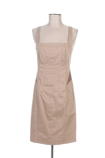 trussardi jeans robes femme de couleur beige