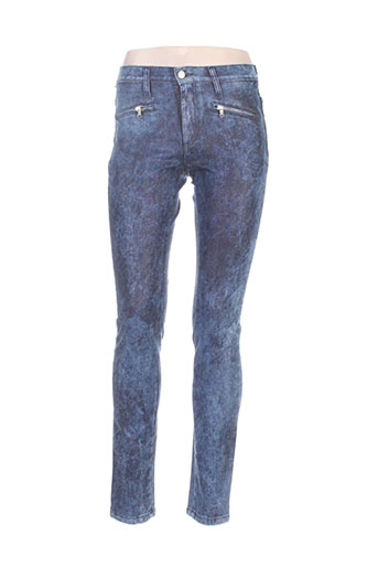 desgaste jeans femme de couleur bleu