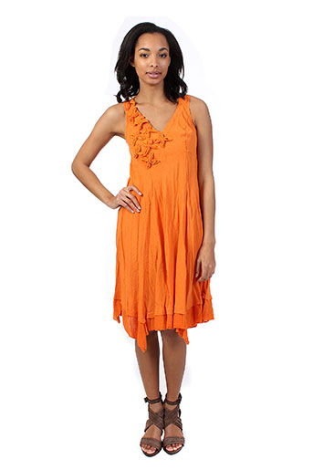 la fee maraboutee robes femme de couleur orange