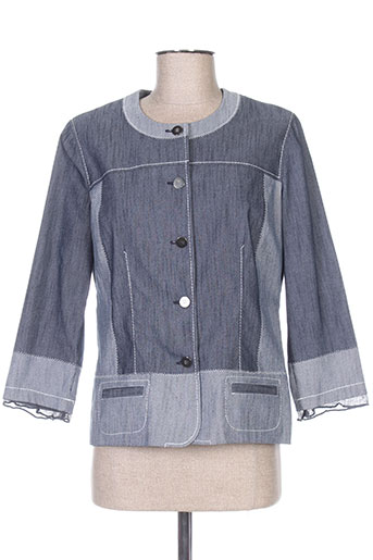 francoise f vestes femme de couleur bleu