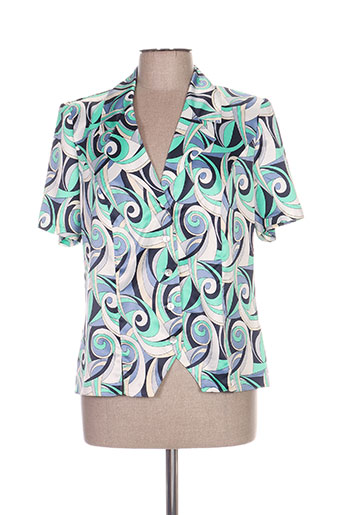 francoise f vestes femme de couleur bleu