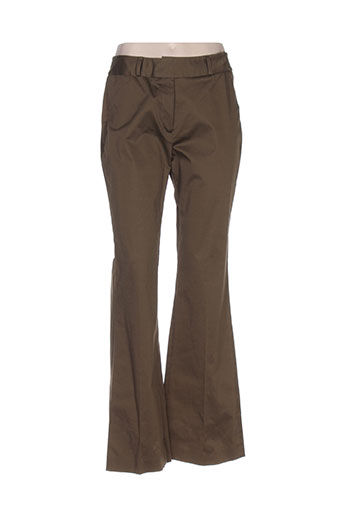 antonelle pantalons femme de couleur vert