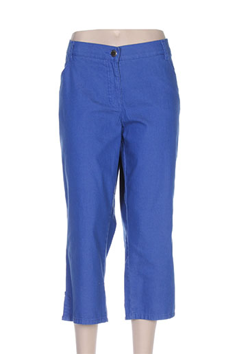 lebek pantacourts femme de couleur bleu