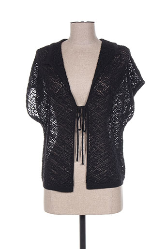 telmail gilets femme de couleur noir
