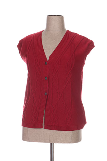 telmail gilets femme de couleur rouge