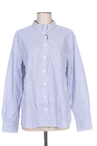 gant chemises femme de couleur bleu