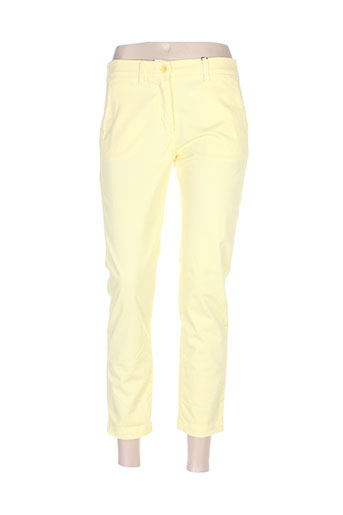 gant pantalons femme de couleur jaune