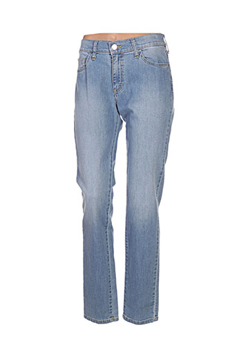 desgaste jeans femme de couleur bleu