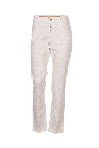stark pantalons femme de couleur beige