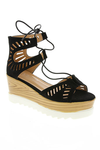 la bottine souriante chaussures femme de couleur noir