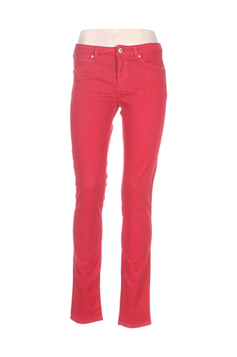 sportmax pantalons femme de couleur rouge
