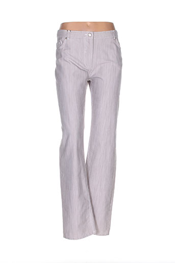 bleu de sym pantalons femme de couleur beige