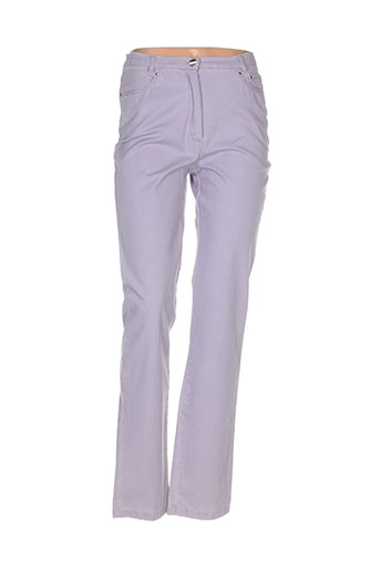 bleu de sym pantalons femme de couleur violet