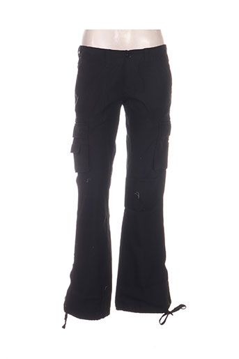 teddy smith pantalons femme de couleur noir