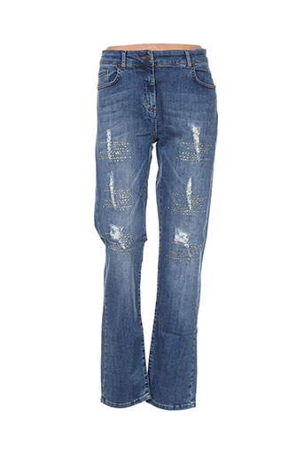aprico jeans femme de couleur bleu