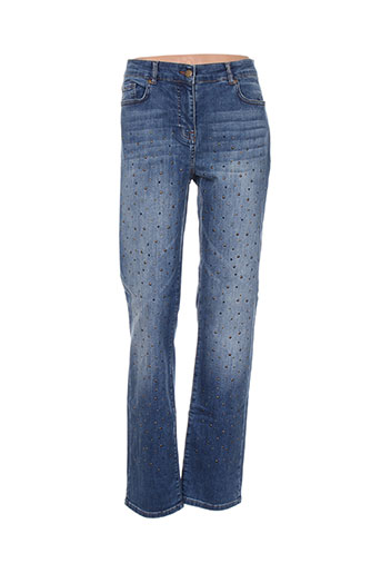 aprico jeans femme de couleur bleu