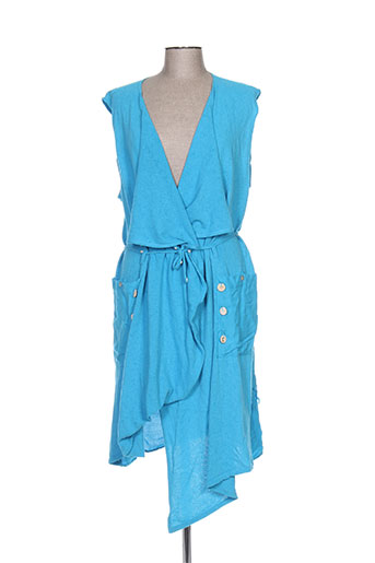 batistame gilets femme de couleur bleu