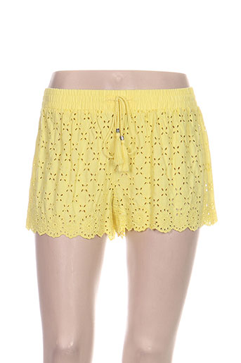 twin set shorts / bermudas femme de couleur jaune