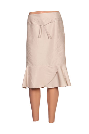 christine laure jupes femme de couleur beige