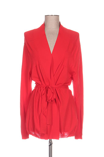 luisa viola gilets femme de couleur rouge