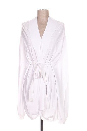 luisa viola gilets femme de couleur blanc