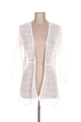 jean gabriel gilets femme de couleur blanc