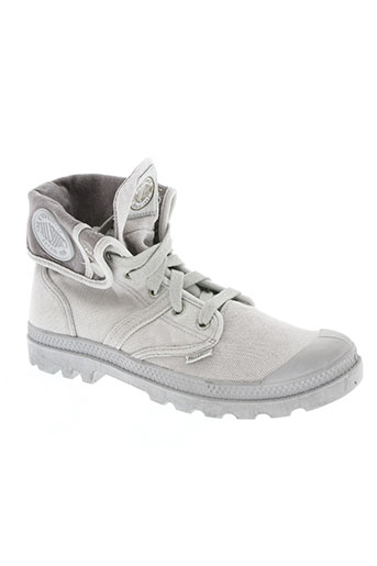 palladium chaussures femme de couleur gris