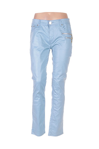 my christy pantalons femme de couleur bleu