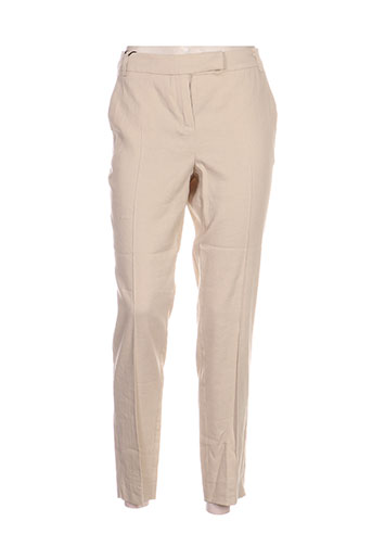 marella pantalons femme de couleur beige