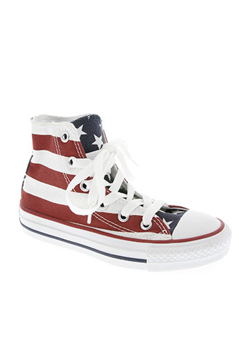 converse chaussures garçon de couleur rouge